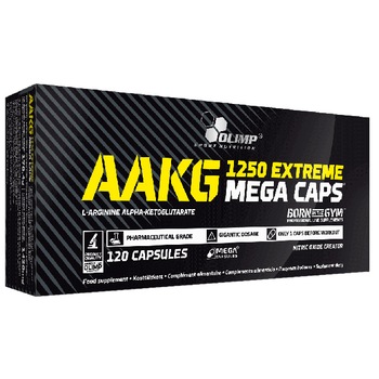 AAKG Pre Workout Olimp Sport Nutrition AAKG 1250 Extreme Mega, 120 capsule AAKG Pre Workout Olimp Sport Nutrition AAKG 1250 Extreme Mega, 120 capsule