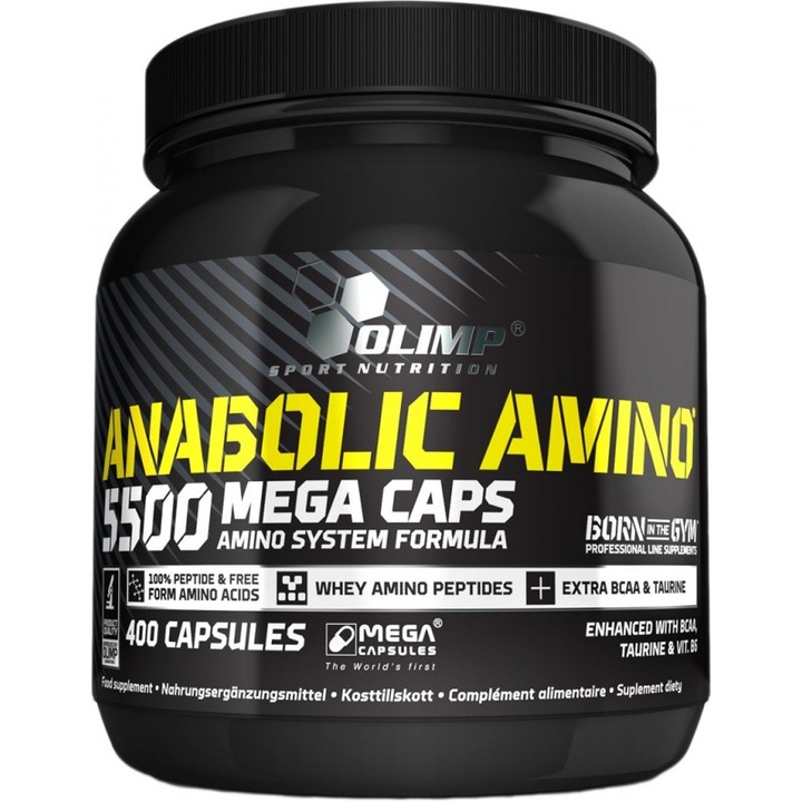 Aminoacizi Olimp Sport Nutrition Anabolic Amino 5500 Mega Caps®, 400 capsule