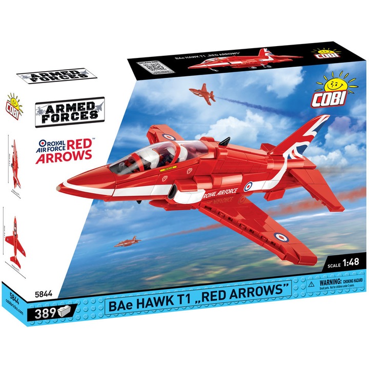 Set de Construit Bae Hawk T1 Red Arrows, 389 piese