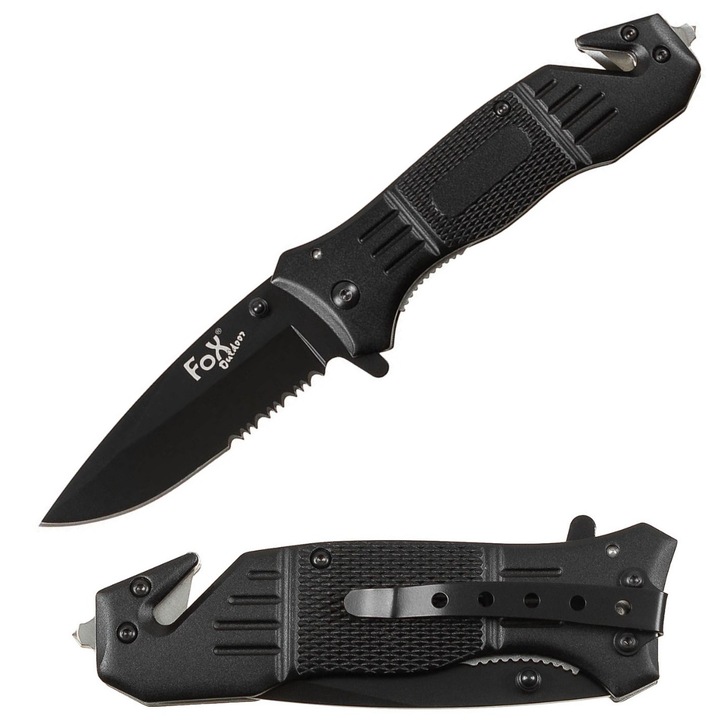 Briceag, Fox Outdoor, Metal, 45861 Lungime 20.6 cm, Negru