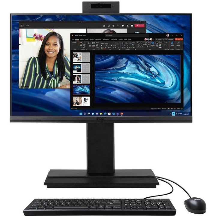 Asztali számítógép Acer Veriton Z4694G All-in-One, Intel Core i3-12100 processzor (3,30–4,30 GHz, 12 MB gyorsítótár), 8 GB, 256 GB SSD M.2 NVMe, Intel UHD Graphics 730, ingyenes DOS