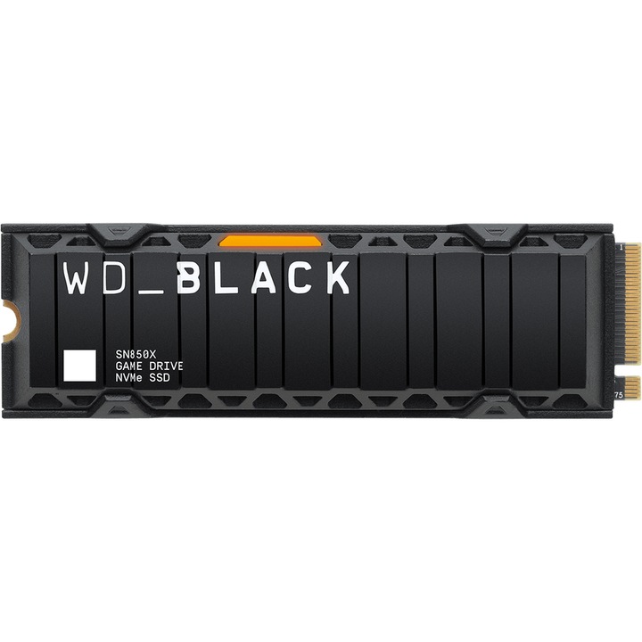 SSD Western Digital BLACK SN850X Heatsink, 2TB, PCIeExpress 4.0 x4, M.2 2280