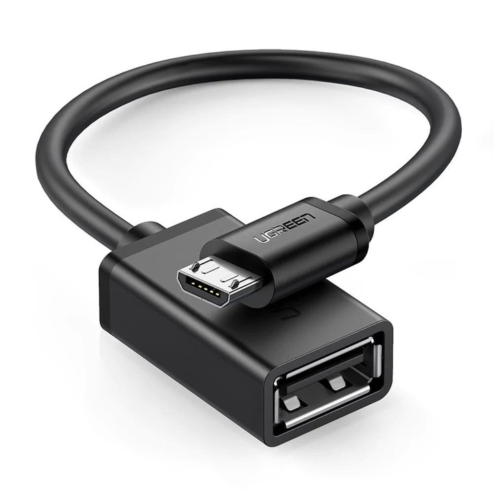 Adaptor USB to Micro-USB 480Mbps, 15cm, Ugreen (10396), Black