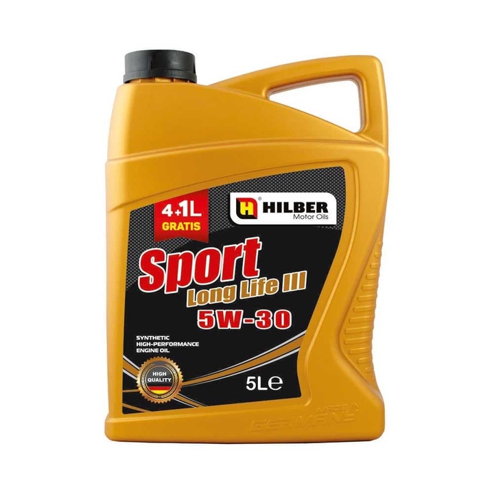 Моторно масло, Промо, Hilber, Sport LongLife III, 5W-30, (4+1л. гратис) 5л