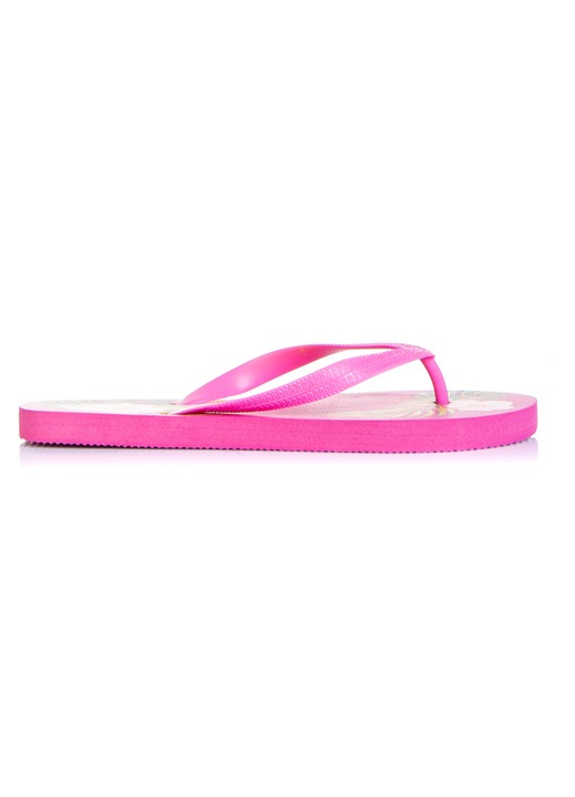 Slapi de plaja cu talpa din PE confortabila si curele din PVC translucide, marimi 38, fucsia