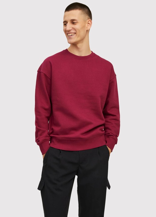Мъжки пуловер с кръгла яка Jack&Jones Jjestar, Бордо, S