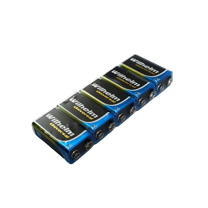Set 5 baterii alkaline 9V, 6LR61, 6F22