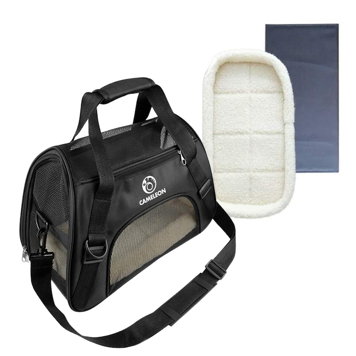 eMozi kisállatszállító táska, 47x28x25 cm: kényelem, biztonság és kiváló szellőzés szőrös barátokkal való utazáshoz
