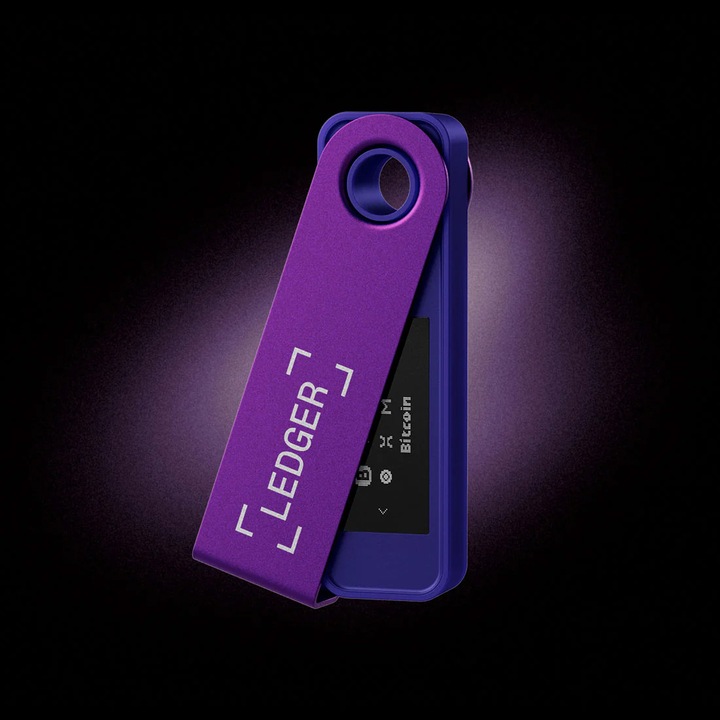 Ledger Nano S Plus - Hardveres Pénztárca, kriptovalutához, Ametiszt Lila