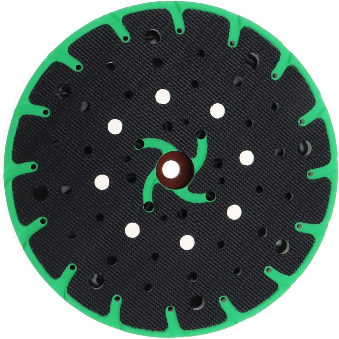 Set di 2 tamponi di interfaccia in spugna morbida 150 mm 15,2 cm, compatibili con Makita Bo6030 e Bo6040, disco di levigatura a gancio e fibbia, 17 fori, cuscino di lucidatura di