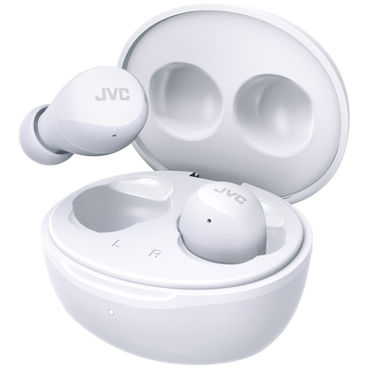 Casti audio In-Ear JVC HA-A6T-W-U Gummy Mini, Bluetooth, True Wireless, Alb