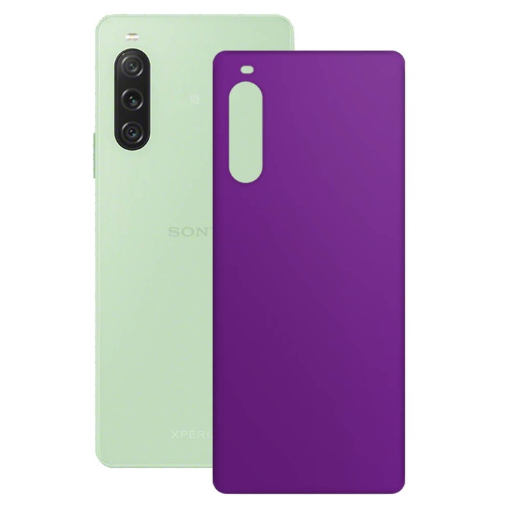 Скин фолио SILKASE за Sony Xperia 10 V, матово лилаво, защита на гърба на телефона