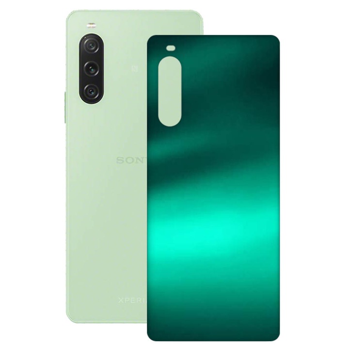 Скин фолио SILKASE за Sony Xperia 10 V, изумрудено зелено, защита на гърба на телефона