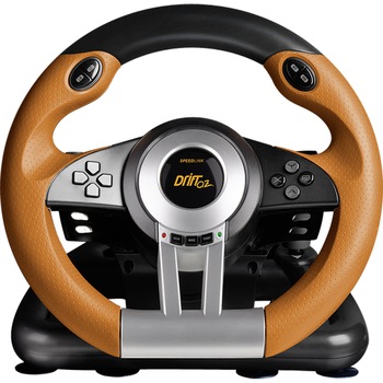 Volan Racing SpeedLink Drift O.Z pentru PC, black-orange Volan Racing SpeedLink Drift O.Z pentru PC, black-orange