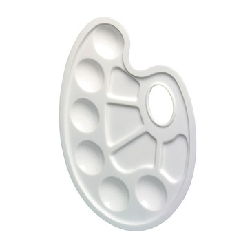 Paleta, Herlitz, plastic, pentru pictat, 23,5x17cm, alba Paleta, Herlitz, plastic, pentru pictat, 23,5x17cm, alba