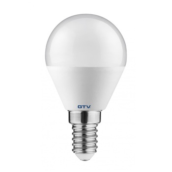 Bec LED sferic GTV G45 E14 6W, 470lm, 160°, lumina calda 3000K Bec LED sferic GTV G45 E14 6W, 470lm, 160°, lumina calda 3000K