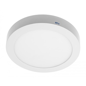 Spot LED rotund (aplicat) 19W, 1520lm, AC230V, unghi 120°, lumina calda, 3000K, IP20, rama alba Spot LED rotund (aplicat) 19W, 1520lm, AC230V, unghi 120°, lumina calda, 3000K, IP20, rama alba