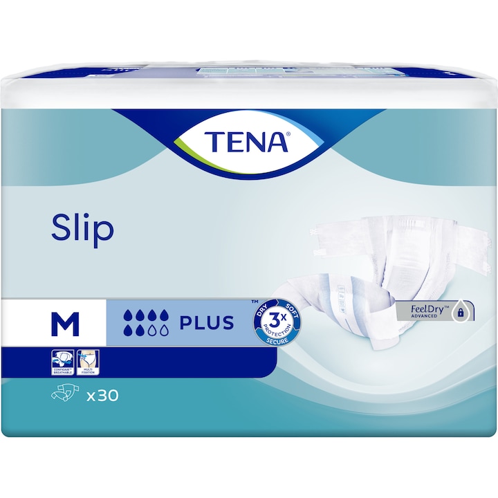Пелени за възрастни при инконтиненция Tena Slip Plus, Размер M, 30 бр