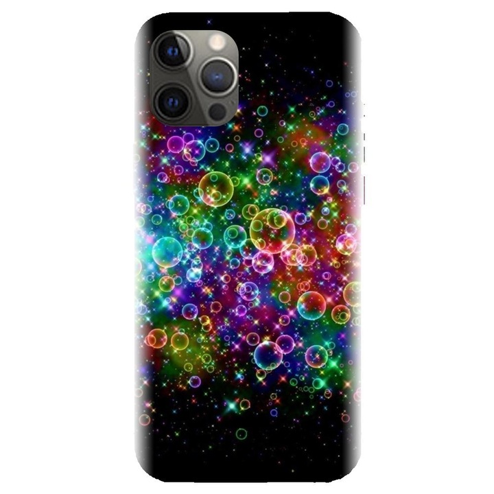 Силиконов калъф, съвместим с модел Apple iPhone 14 Pro Max - Rainbow Colored Soap Bubbles