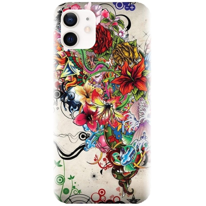 Az Apple iPhone 12 Mini - Abstract Flowers modellel kompatibilis szilikon tok
