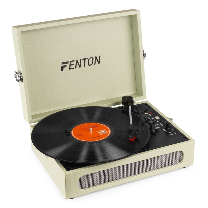 Грамофон с Bluetooth, зелен, Fenton RP118C