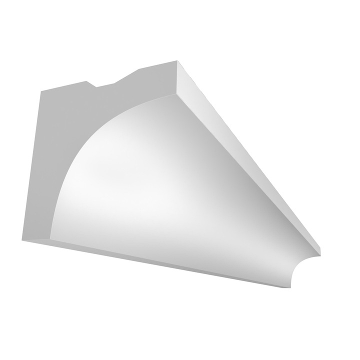 Корниз с LED осветителение ELHARE LS9A, полистирен, бял, 70x70x2000 мм