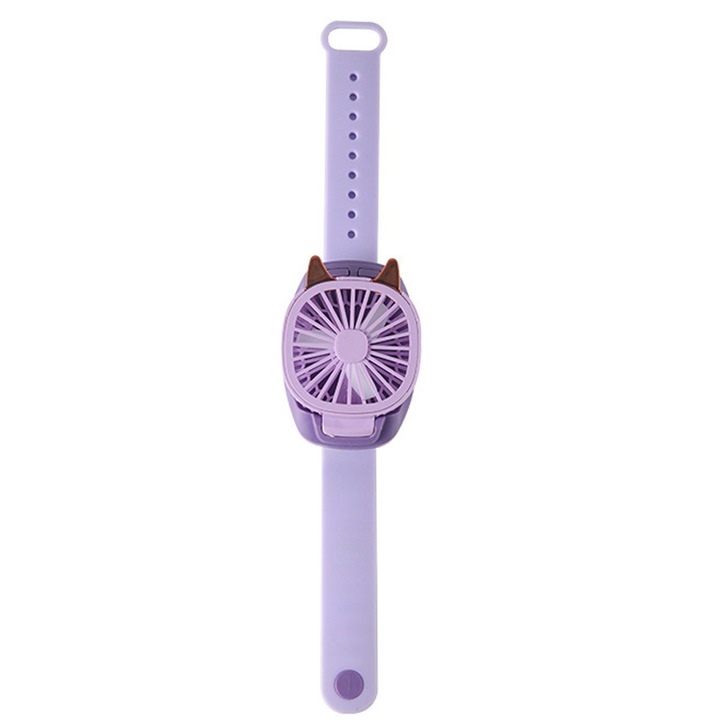 Ventilator portabil pliabil cu incarcare USB, violet