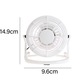 Mini ventilator de masa, Metal, 3 viteze, 3 W, 14.9 x 9.6 cm, Alb