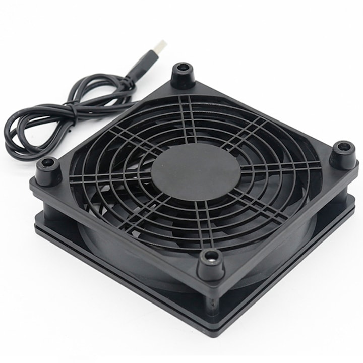 USB вентилатор, 3 скорости, черен