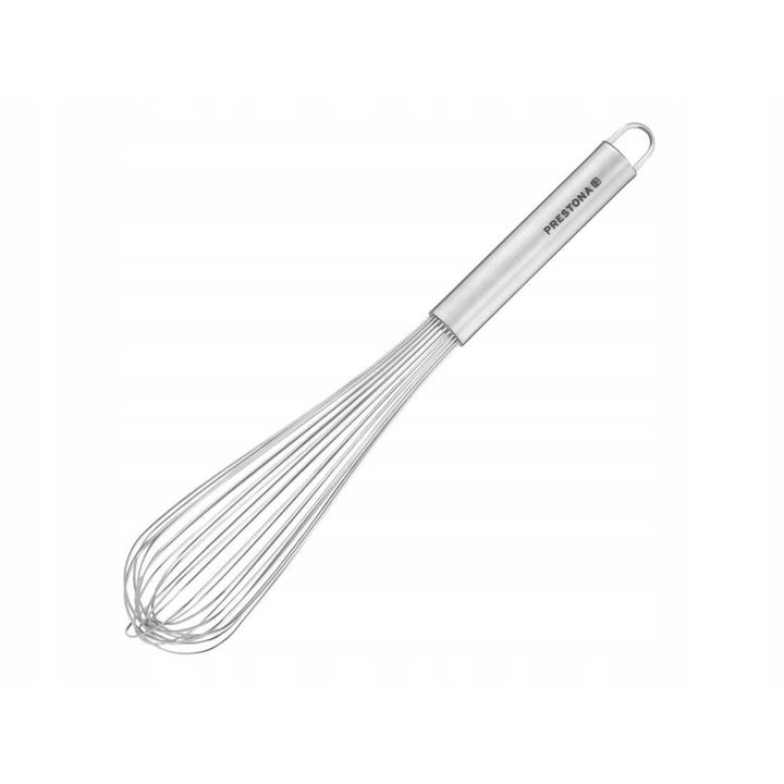 Tel de bucatarie, tasare, TECHNICA, 350 mm, otel inoxidabil, maner ergonomic, rezistent la coroziune, usor de curatat, ideal pentru tel si mixat, potrivit pentru uz casnic si profesional, argintiu