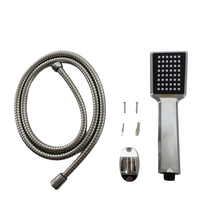 Set para dus, Mellrain, 1.5 m. baza suport, Crom