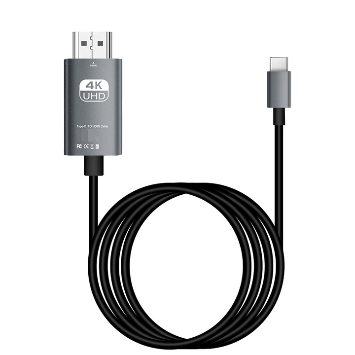 Cablu USB-C HDMI, eRDX®, 4K 60Hz, 2 m, USB Type-C la HDMI