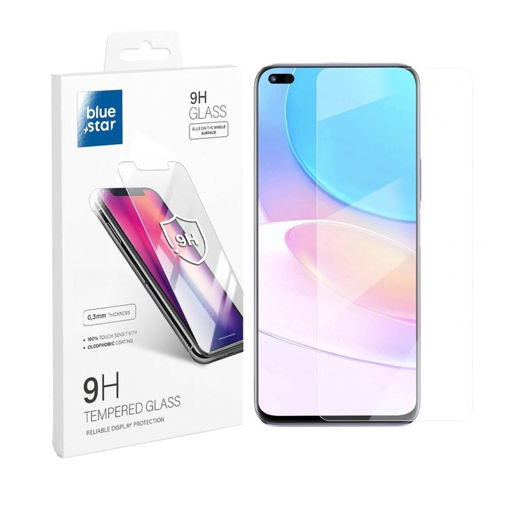 Honor 50 Lite / Huawei Nova 8i kompatibilis üvegfólia, előlapi, edzett, Bluestar