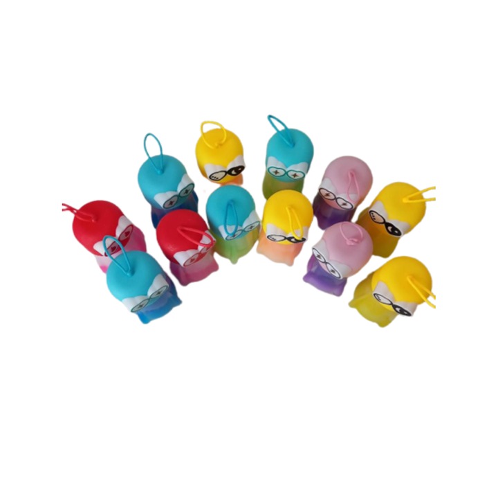 Jucarii creative 12 bucati, slime gelatina parfumata, cu sclipici in figurine minion, multicolore 155 g