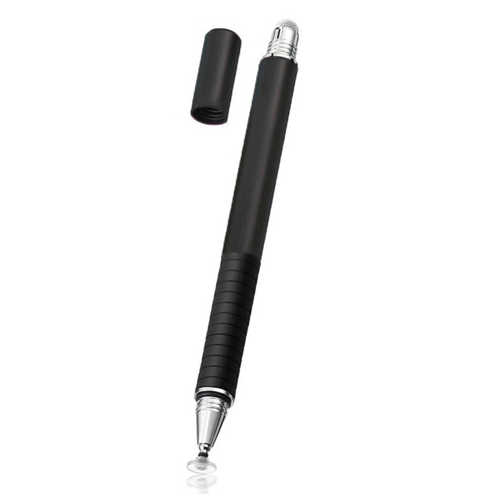 Stylus Pen Universal 2 in 1 – Precizie si Confort pentru Desen si Scris pentru telefoane si tablete compatibil Android si iOS - negru