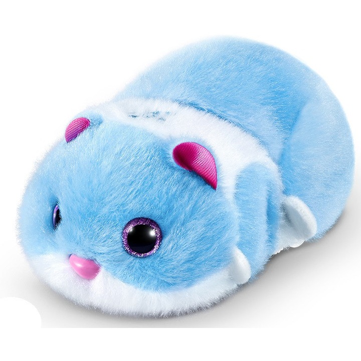 Jucarie de plus Hamster Mania, albastru Interactiv Pets Alive S1