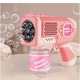 Интерактивна играчка за правене на сапунени мехури Bubble Machine, Пистолет, Със светлини, Захранване с батерия, 15 x 13 x 6 см, Розов