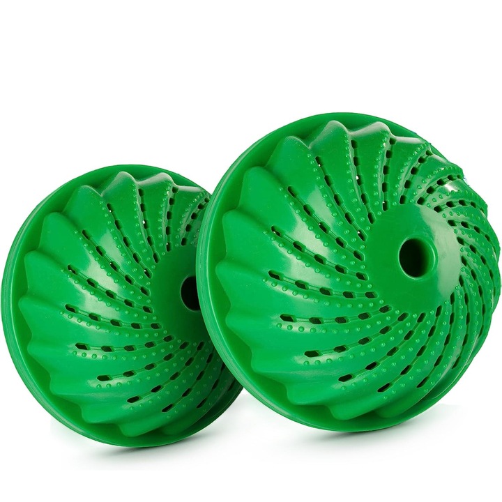 Set 2 bile ecologice pentru rufe, 10 x 10.5cm, Verde