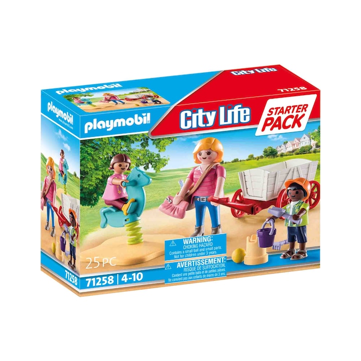 Playmobil City Life – kezdőcsomag, óvónő kézikocsival