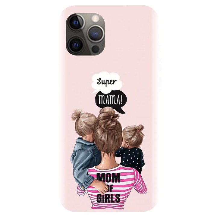 Силиконов калъф, съвместим с Apple iPhone 14 Pro Max - модел Mother of girls