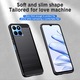 Кейс за Honor X6 5G / Honor 70 Lite Carbon Silicone, Aiyando, черен