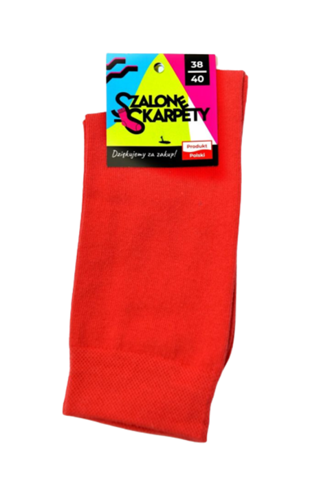 Sosete lungi dama, Bumbac/Poliamida, Marime 38-40, Rosu