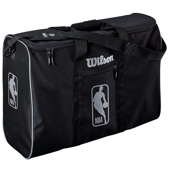 Geanta sport, Wilson NBA Authentic 6 Ball Bag WTBA70000, Negru, One size