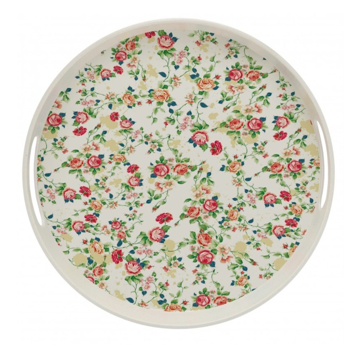 Set 2 x Tava Rotunda din Bambus Grunberg, 30cm