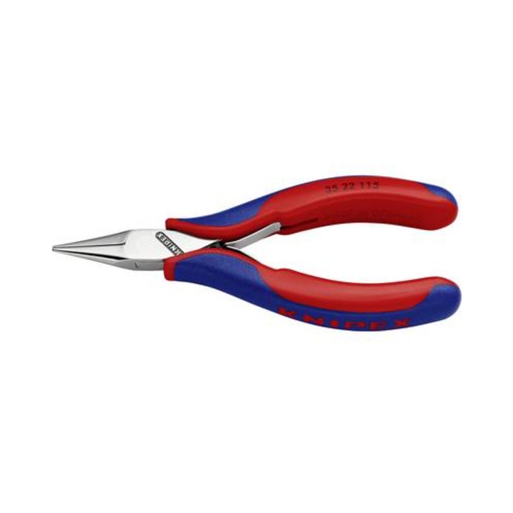 Elektronikai markoló fogó 115 mm, lapos, kerek csőrrel, Knipex 35 22 115 (35 22 115 SB)