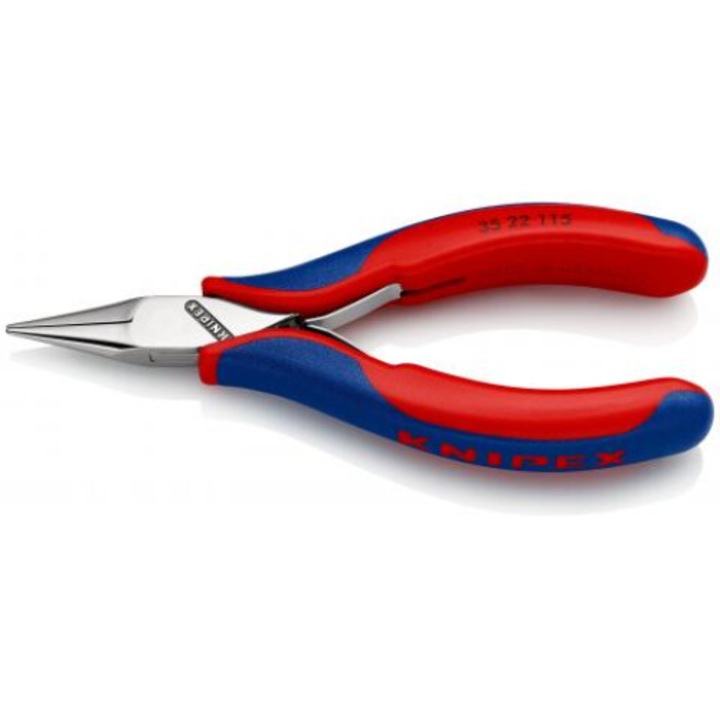 Cleste cu varf semirotund Knipex 115mm blister