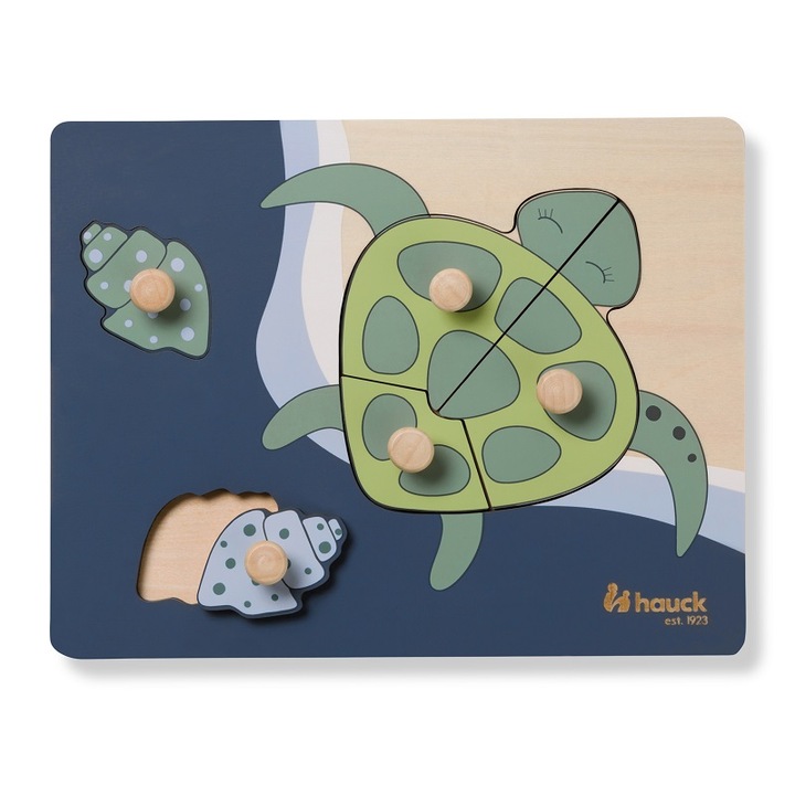 5 részes fa puzzle, Hauck, Turtle