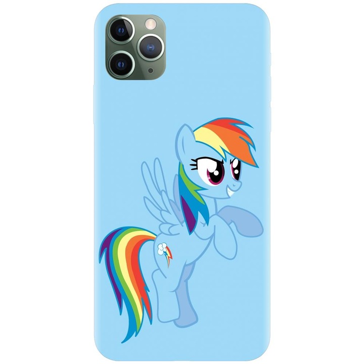 Силиконов калъф, съвместим с Apple iPhone 11 Pro - модел Rainbow dash