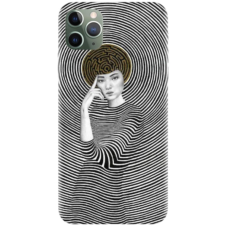 Силиконов калъф, съвместим с Apple iPhone 11 Pro - модел Collage Maze