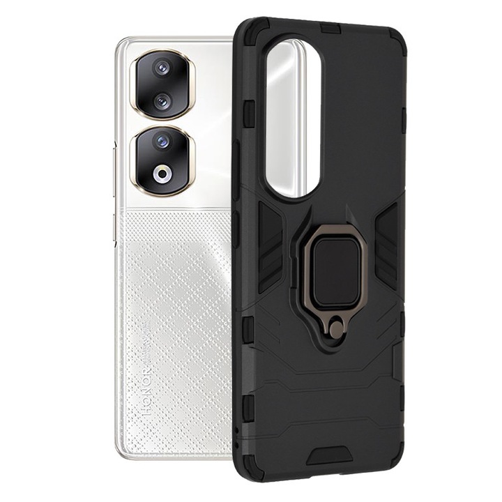 Кейс за Honor 90 Pro, Techsuit Silicone Shield, черен